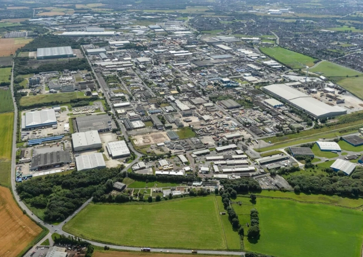 Aerial shot of Knowsley