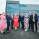 Officials at the opening of the new Glass Futures facility in St Helens