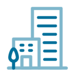 Icon representing a company (building)