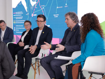 Mayors Steve Rotheram and Andy Burnham at MIPIM 2025.