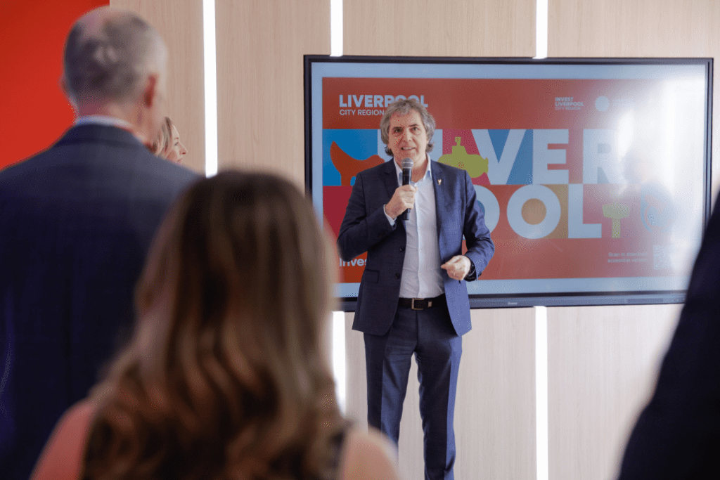 Mayor Steve Rotheram speaking at MIPIM