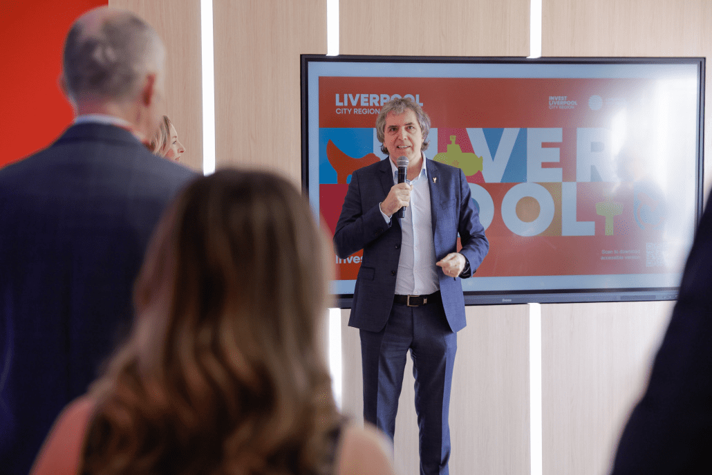 Mayor Steve Rotheram speaking at MIPIM