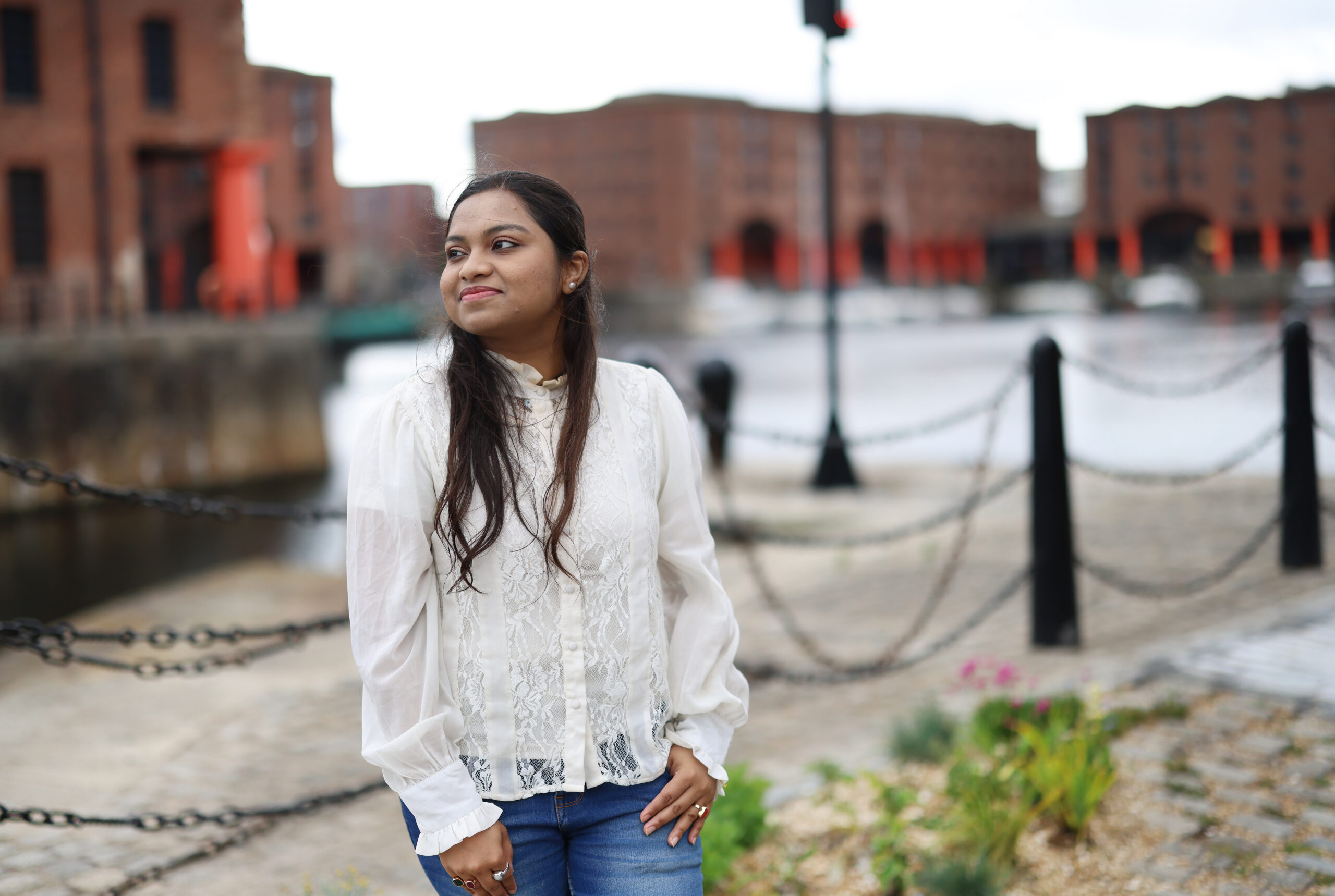 Student at the Royal Albert Dock